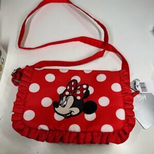Disney Parks Minnie Mouse Red Crossbody Bag Polka Dot Adjustable NEW WITH TAGS